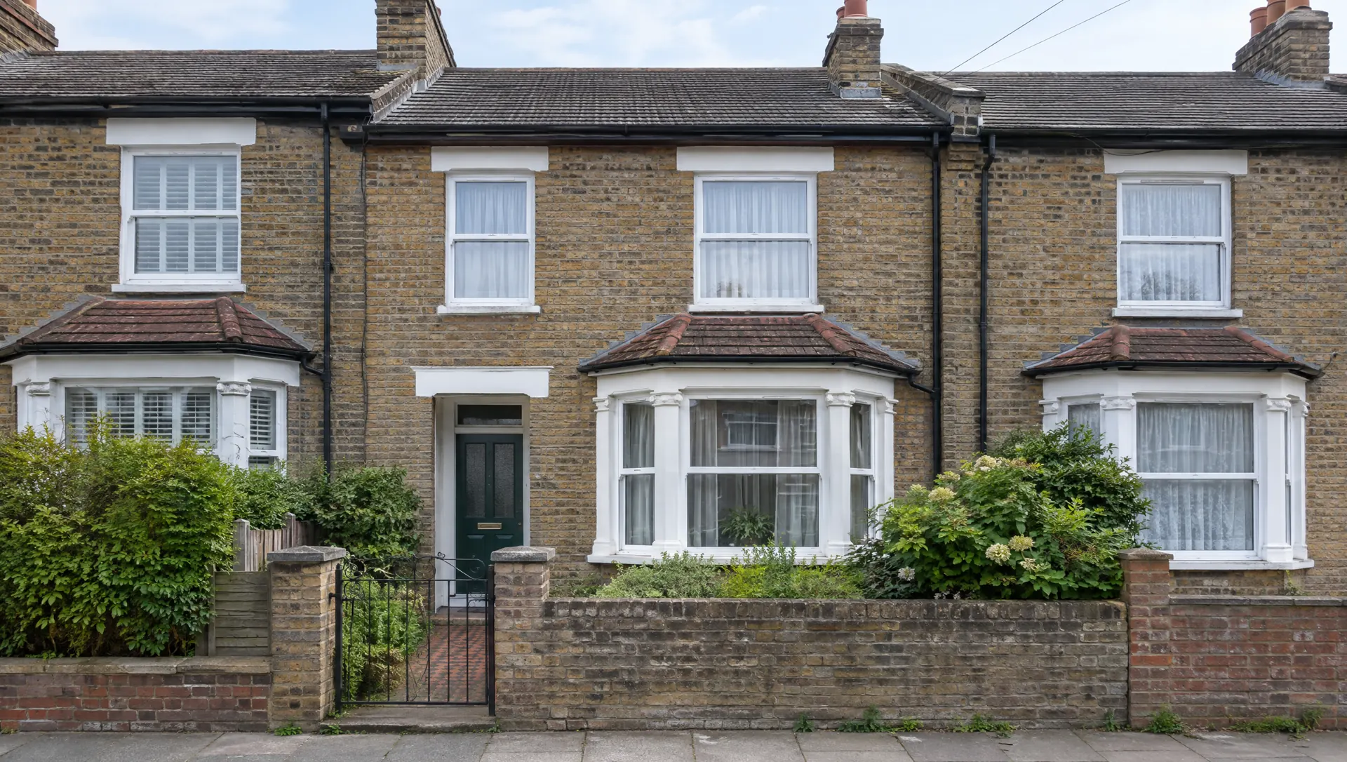 The exterior of a London family house